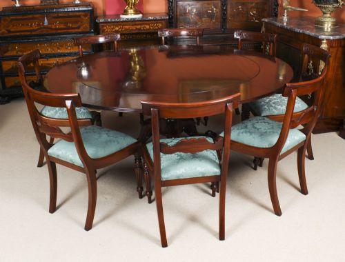 fig 2. Antique 6ft diameter Flame Mahogany Gillows Dining Table Circa 1835