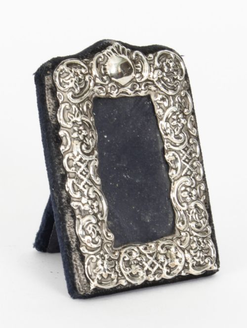 Antique Edwardian Sterling Silver Photo Frame Dated 1907 9x6cm
