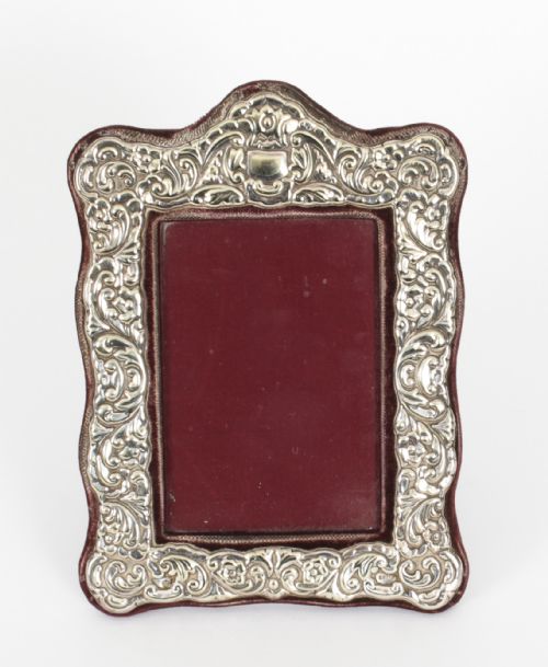 fig 1. Antique Silver Plated Photo Frame 20x15cm Circa 1920