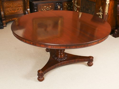 fig 1. Antique William IV Circular Dining Centre Table Circa 1830 Early 19th Century