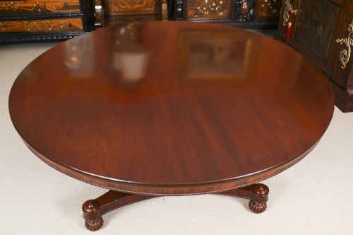 fig 4. Antique William IV Circular Dining Centre Table Circa 1830 Early 19th Century