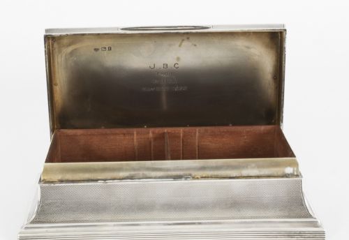 fig 3. Antique Art Deco Sterling Silver Casket by Goldsmiths & Silversmiths 1921