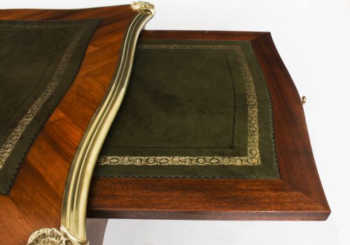 fig 6. Antique French Kingwood & Ormolu Mounted Bureau Plat Desk 19th C