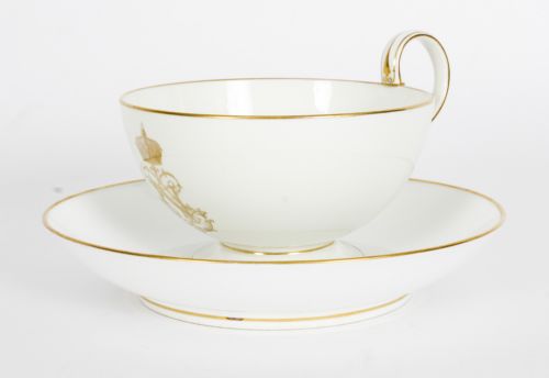 fig 5. Antique Emperor Napoleon III Sevres Porcelain Cup Saucer & Sugar Bowl 19th C