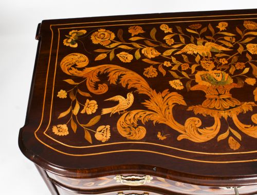fig 4. Antique Dutch Marquetry Chest of Drawers 19th Century