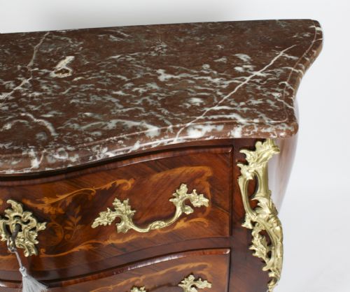 fig 2. Antique French Louis Revival Marquetry Commode 19th Century