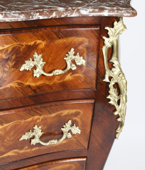 fig 7. Antique French Louis Revival Marquetry Commode 19th Century