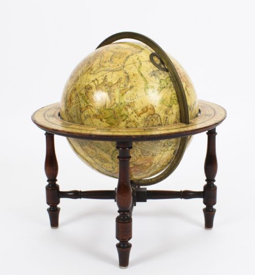 Antique 12" Cary's New Celestial Library Table Globe on Stand 19th C

