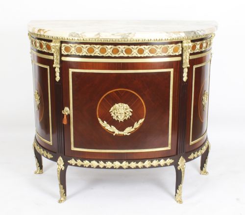Antique French Louis Revival Demi Lune Cabinet 19th Century C1860
