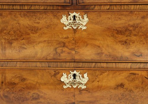 fig 1. Antique Dutch Burr Walnut Bombé Cabinet Armoire 18th Century