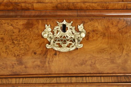 fig 2. Antique Dutch Burr Walnut Bombé Cabinet Armoire 18th Century