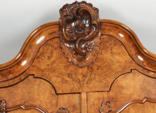 fig 5. Antique Dutch Burr Walnut Bombé Cabinet Armoire 18th Century