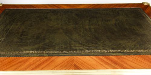ANTIQUE LOUIS REVIVAL KINGWOOD ORMOLU MOUNTED BUREAU PLAT DESK 19TH C - ADDITIONAL PHOTO 7