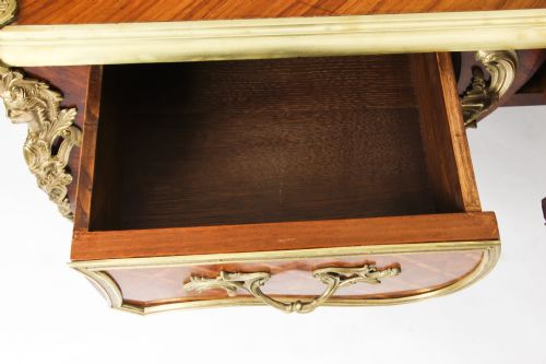 ANTIQUE LOUIS REVIVAL KINGWOOD ORMOLU MOUNTED BUREAU PLAT DESK 19TH C - ADDITIONAL PHOTO 17