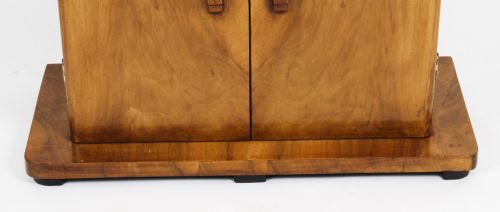 ANTIQUE ART DECO EPSTEIN MANNER BURR WALNUT COCKTAIL CABINET DRY BAR C1920 - ADDITIONAL PHOTO 10