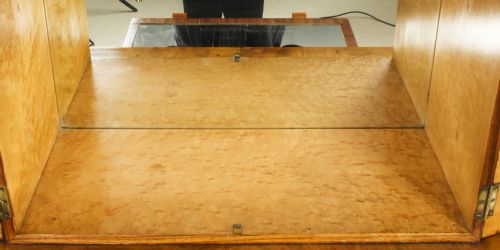 ANTIQUE ART DECO EPSTEIN MANNER BURR WALNUT COCKTAIL CABINET DRY BAR C1920 - ADDITIONAL PHOTO 12
