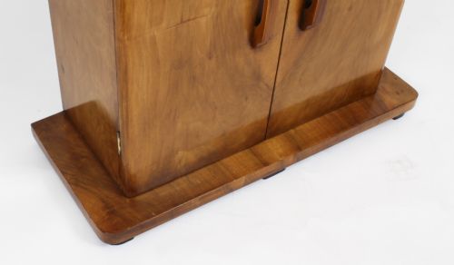 ANTIQUE ART DECO EPSTEIN MANNER BURR WALNUT COCKTAIL CABINET DRY BAR C1920 - ADDITIONAL PHOTO 19