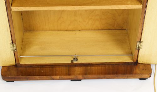 ANTIQUE ART DECO EPSTEIN MANNER BURR WALNUT COCKTAIL CABINET DRY BAR C1920 - ADDITIONAL PHOTO 20