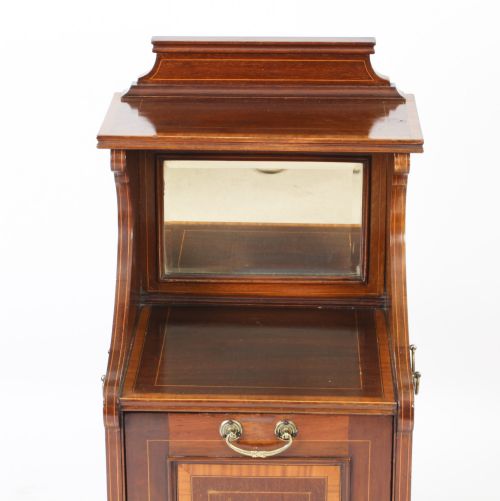 fig 1. Antique Victorian Mahogany & Marquetry Coal Box Purdonium C1880