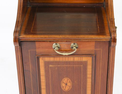fig 2. Antique Victorian Mahogany & Marquetry Coal Box Purdonium C1880