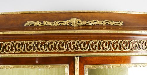 fig 2. Antique French Louis Revival Vernis Martin Display Cabinet c1880 19th C