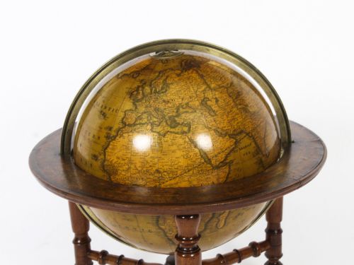 fig 1. Antique Victorian Terrestrial Library Table Globe by C.F.Cruchley,19th C
