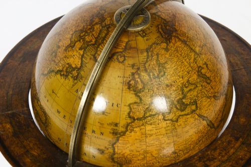 fig 2. Antique Victorian Terrestrial Library Table Globe by C.F.Cruchley,19th C
