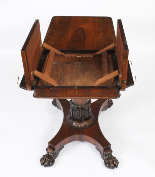 fig 5. Antique William IV Gonçalo Alves Reading Occasional Table 19th C