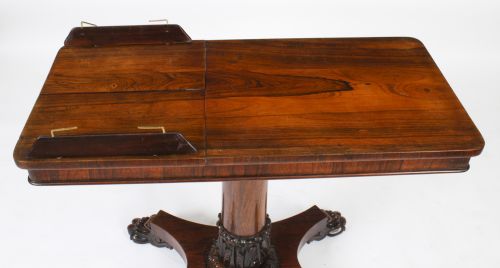 fig 6. Antique William IV Gonçalo Alves Reading Occasional Table 19th C
