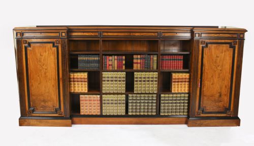 Antique William IV Low Breakfront Bookcase Sideboard C.1835 19th Century
