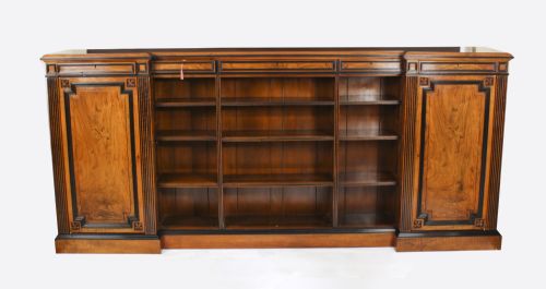 fig 1. Antique William IV Low Breakfront Bookcase Sideboard c.1835 19th Century