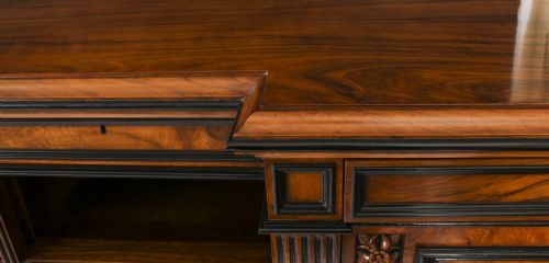 fig 3. Antique William IV Low Breakfront Bookcase Sideboard c.1835 19th Century