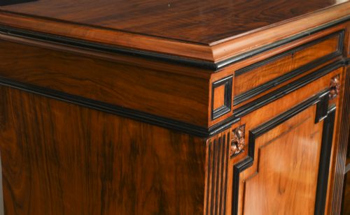 fig 4. Antique William IV Low Breakfront Bookcase Sideboard c.1835 19th Century