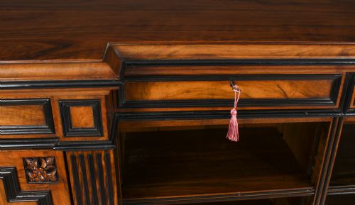 fig 6. Antique William IV Low Breakfront Bookcase Sideboard c.1835 19th Century