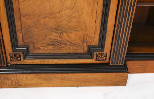 fig 9. Antique William IV Low Breakfront Bookcase Sideboard c.1835 19th Century