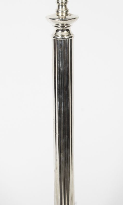 fig 2. Antique Victorian Silver Plated Doric Column Table Lamp Late 19th C