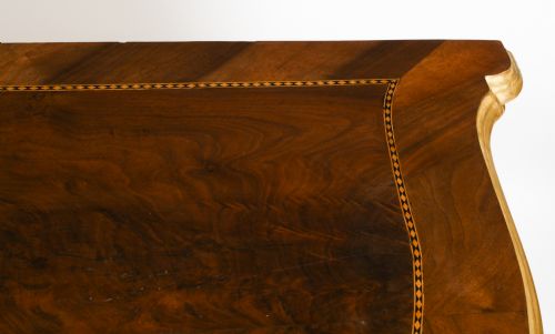 ANTIQUE PAIR VENETIAN WALNUT AND GILTWOOD COMMODES CHESTS 19TH C - ADDITIONAL PHOTO 4