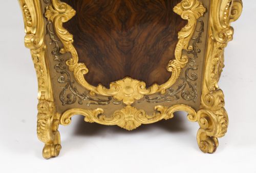 ANTIQUE PAIR VENETIAN WALNUT AND GILTWOOD COMMODES CHESTS 19TH C - ADDITIONAL PHOTO 20