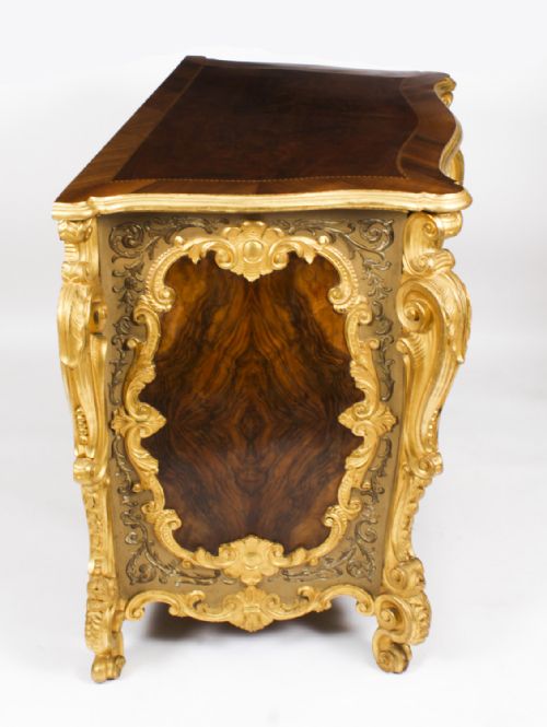 ANTIQUE PAIR VENETIAN WALNUT AND GILTWOOD COMMODES CHESTS 19TH C - ADDITIONAL PHOTO 28