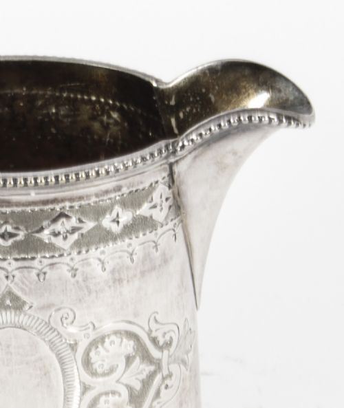 fig 2. Antique Victorian Cased Silver 3 x Coffee set Elkington 19th Century