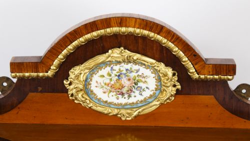 ANTIQUE ORMOLU PORCELAIN MOUNTED TABLE TOP CREDENZA CABINET 19TH C - ADDITIONAL PHOTO 11