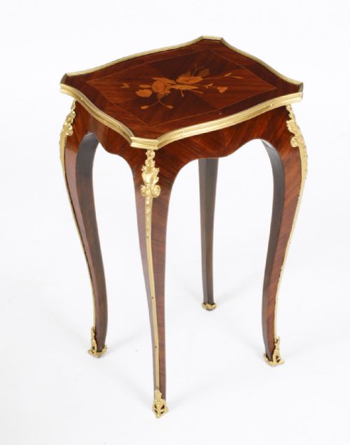 fig 3. Antique French Louis XV Revival Ormolu Mounted Nest of 2 Tables C1880