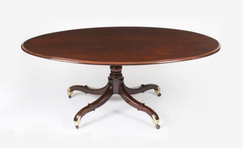 Large Antique Irish Georgian Oval Loo / Breakfast Table C1830 19th C
