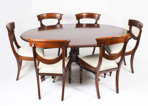 fig 1. Large Antique Irish Georgian Oval Loo / Breakfast Table C1830 19th C