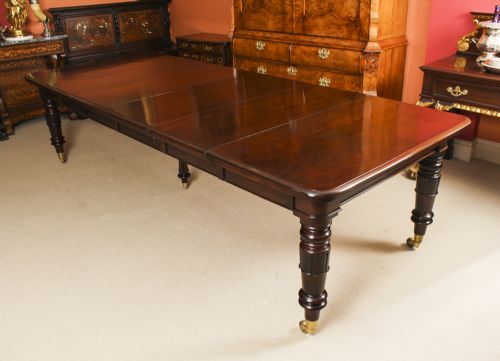 Antique 10ft Flame Mahogany Extending Dining Table C1830 19th C
