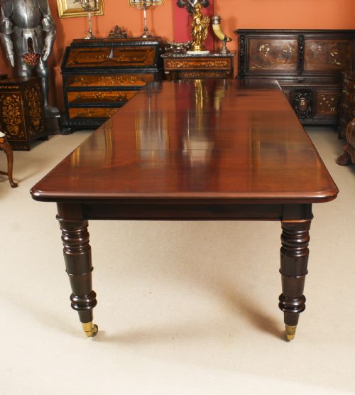 fig 1. Antique 10ft Flame Mahogany Extending Dining Table C1830 19th C