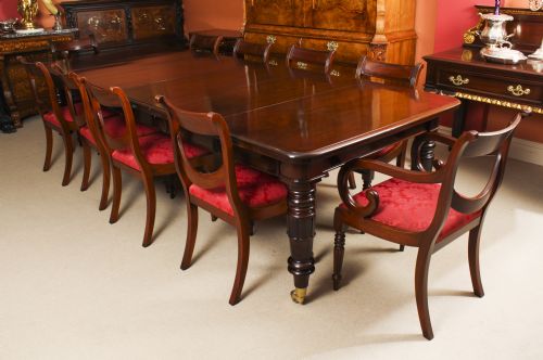 fig 2. Antique 10ft Flame Mahogany Extending Dining Table C1830 19th C
