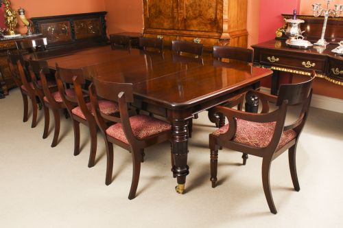 fig 3. Antique 10ft Flame Mahogany Extending Dining Table C1830 19th C