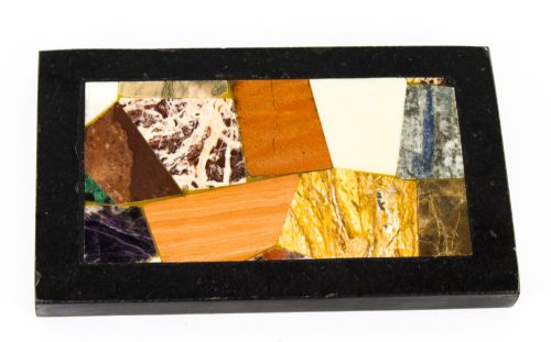 ANTIQUE GRAND TOUR PIETRA DURA SPECIMEN TOP PAPERWEIGHT 19TH C - ADDITIONAL PHOTO 3
