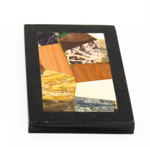 ANTIQUE GRAND TOUR PIETRA DURA SPECIMEN TOP PAPERWEIGHT 19TH C - ADDITIONAL PHOTO 5